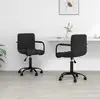 Image de Chaises Pivotantes À Manger Lot De 2 Noir Velours Vidaxl