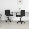 Image de vidaXL Chaises pivotantes de salle à manger 2 pcs Noir Velours