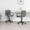 Image de Chaises Pivotantes À Manger Lot De 2 Gris Foncé Velours Vidaxl