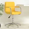 Image de Chaise Pivotante De Bureau Jaune Moutarde Tissu Vidaxl