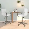 Image de Chaises Pivotantes À Manger Lot De 2 Blanc Similicuir Vidaxl