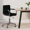 Image de Chaise Pivotante De Bureau Noir Tissu Vidaxl