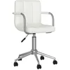 Image de Chaise De Bureau Pivotante Blanc Similicuir Vidaxl