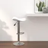 Image de Tabouret De Bar Blanc Acier Chromé Et Cuir Artificiel Vidaxl