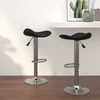 Image de Tabourets De Bar Lot De 2 Noir Acier Chromé Et Cuir Artificiel Vidaxl