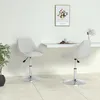 Image de Chaises À Manger Lot De 2 Blanc Similicuir Vidaxl
