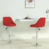 Image de Tabourets De Bar Lot De 2 Rouge Bordeaux Similicuir Vidaxl