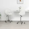 Image de Chaises Pivotantes À Manger Lot De 2 Blanc Similicuir Vidaxl