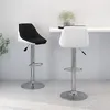 Image de Tabourets De Bar Lot De 2 Noir Et Blanc Similicuir Vidaxl