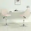 Image de Chaises Pivotantes À Manger Lot De 2 Crème Velours Vidaxl