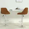 Image de Tabourets De Bar Lot De 2 Marron Velours Vidaxl