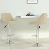 Image de Tabourets De Bar Lot De 2 Crème Velours Vidaxl