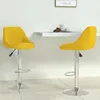 Image de Tabourets De Bar Lot De 2 Jaune Moutarde Velours Vidaxl