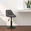Image de vidaXL Tabouret de bar Gris foncé Velours.