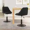 Image de Chaises Pivotantes À Manger Lot De 2 Noir Velours Vidaxl