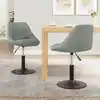 Image de Chaises Pivotantes À Manger Lot De 2 Gris Clair Velours Vidaxl