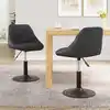 Image de Chaises Pivotantes À Dîner Lot De 2 Gris Foncé Velours Vidaxl