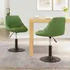 Image de Chaises Pivotantes À Manger Lot De 2 Vert Clair Velours Vidaxl