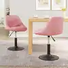 Image de Chaises Pivotantes À Manger Lot De 2 Rose Velours Vidaxl