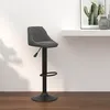 Image de Tabouret De Bar Gris Foncé Velours Vidaxl