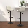Image de Tabourets De Bar Lot De 2 Crème Velours Vidaxl