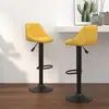 Image de Tabourets De Bar Lot De 2 Jaune Moutarde Velours Vidaxl