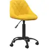 Image de Chaise De Salle À Manger Jaune Moutarde Velours Vidaxl