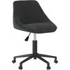 Image de Chaise Pivotante De Bureau Noir Velours Vidaxl