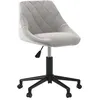 Image de Chaise Pivotante De Bureau Gris Clair Velours Vidaxl