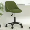 Image de Chaise Pivotante De Bureau Vert Clair Velours Vidaxl
