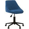 Image de Chaise Pivotante De Bureau Bleu Velours Vidaxl