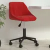 Image de Chaise Pivotante De Bureau Rouge Bordeaux Velours Vidaxl