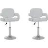 Image de Chaises Pivotantes À Manger Lot De 2 Blanc Similicuir Vidaxl