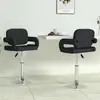 Image de Chaises À Manger Pivotantes Lot De 2 Noir Similicuir Vidaxl