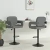 Image de Tabourets De Bar Lot De 2 Gris Clair Tissu Vidaxl