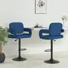 Image de Tabourets De Bar Lot De 2 Bleu Tissu Vidaxl