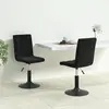 Image de Chaises Pivotantes À Manger Lot De 2 Noir Velours Vidaxl