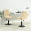 Image de Chaises Pivotantes À Manger Lot De 2 Crème Velours Vidaxl
