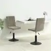 Image de Chaises Pivotantes À Manger Lot De 2 Gris Clair Velours Vidaxl