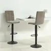 Image de Tabourets De Bar Lot De 2 Gris Clair Velours Vidaxl