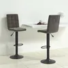 Image de Tabourets De Bar Lot De 2 Gris Foncé Velours Vidaxl