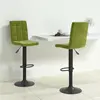Image de Tabourets De Bar Lot De 2 Vert Clair Velours Vidaxl