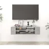 Image de vidaXL Meuble TV suspendu Gris béton 100x30x26 5 cm Aggloméré