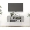 Image de vidaXL Meuble TV mural Gris béton 102x35x35 cm Aggloméré