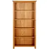 Image de Vidaxl bibliothèque à 5 étagères 70x22x140 cm bois de chêne massif