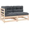 Image de Salon De Jardin 2 Pcs Avec Coussins Bois De Pin Massif Vidaxl