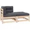 Image de Salon De Jardin 2 Pcs Avec Coussins Bois De Pin Massif Vidaxl