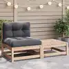 Image de Salon De Jardin 2 Pcs Avec Coussins Bois De Pin Massif Vidaxl