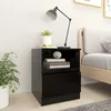 Image de Tables De Chevet 2 Pcs Noir 40x40x50 Cm Bois D'ingénierie Vidaxl