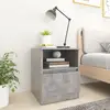 Image de Tables De Chevet 2 Pcs Gris Béton 40x40x50 Cm Aggloméré Vidaxl
